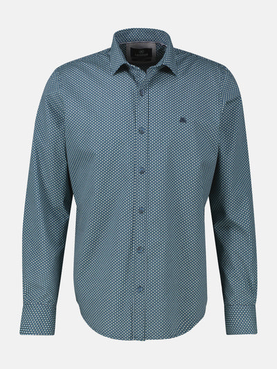 Herrenhemd mit Haifischkragen, dezent gemustert - LERROS