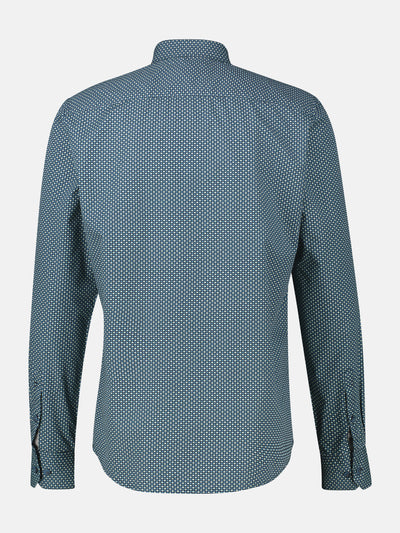 Herrenhemd mit Haifischkragen, dezent gemustert - LERROS