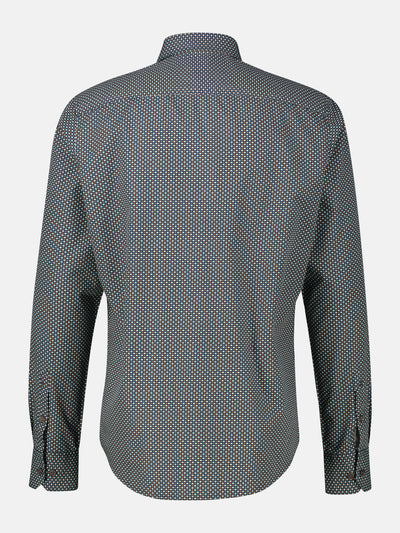 Herrenhemd mit Haifischkragen, dezent gemustert - LERROS