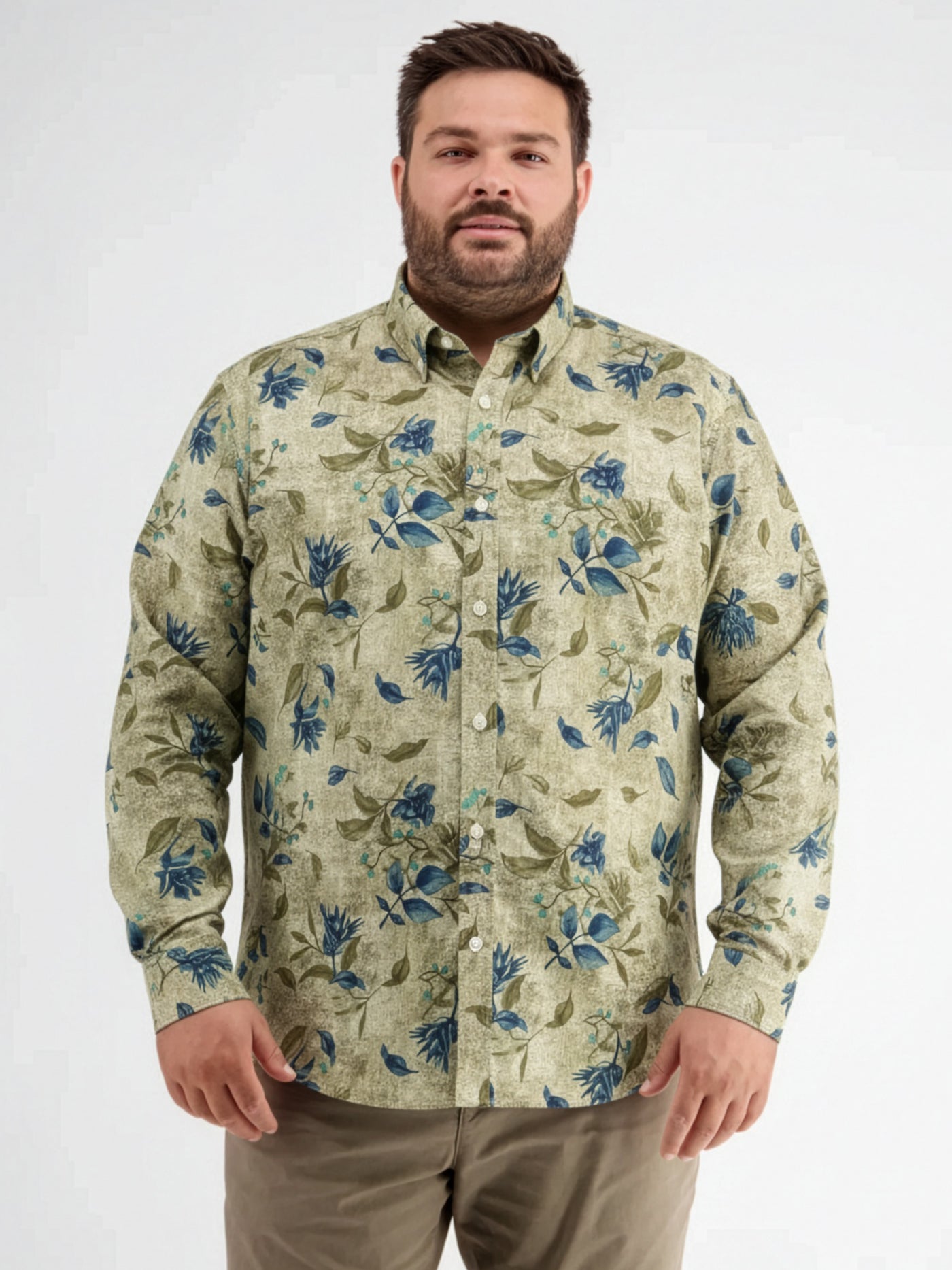 Floral designtes Herrenhemd in Übergrössen - LERROS