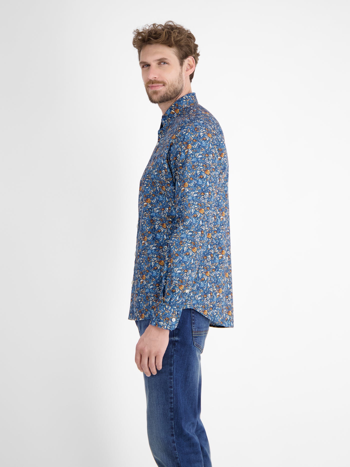 Stretch-Herrenhemd FLOWERS - LERROS