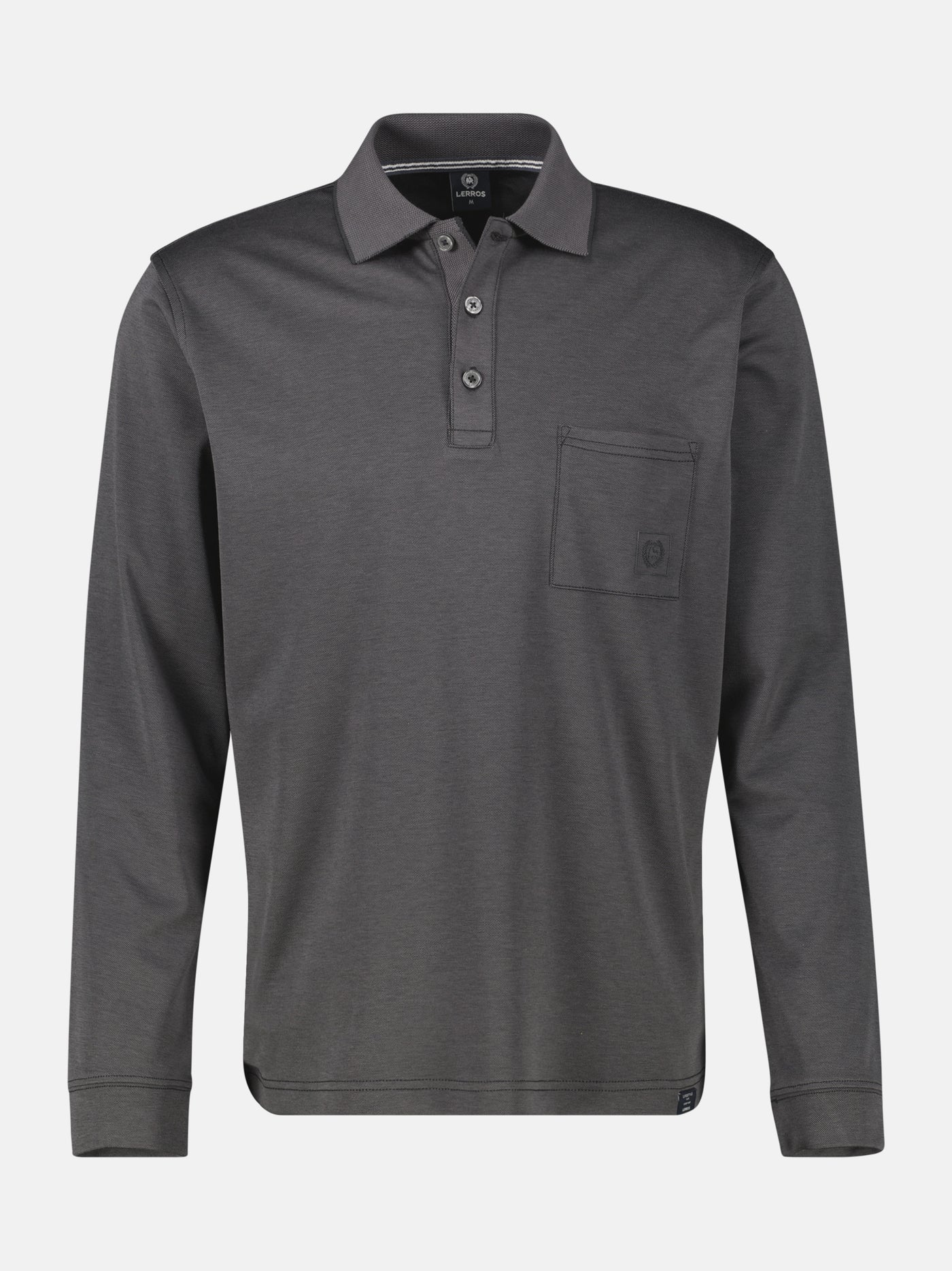 Langarmpolo für Herren in Strukturoptik - LERROS