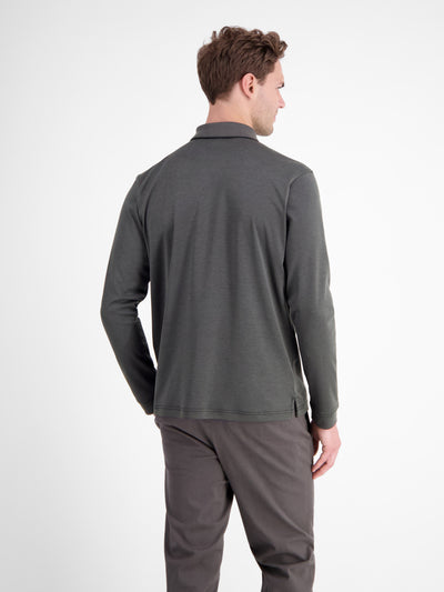 Langarmpolo für Herren in Strukturoptik - LERROS