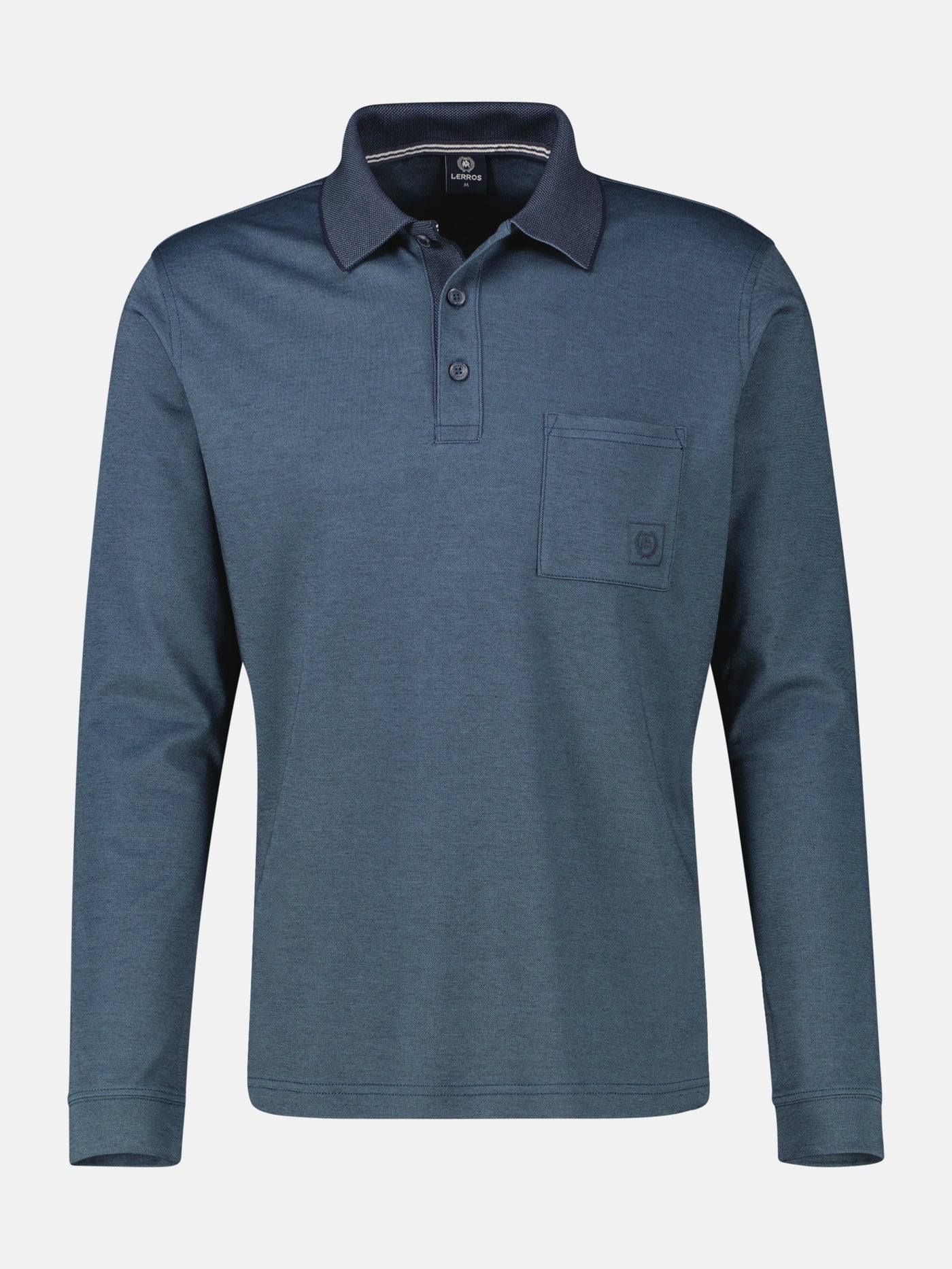 Langarmpolo für Herren in Strukturoptik - LERROS