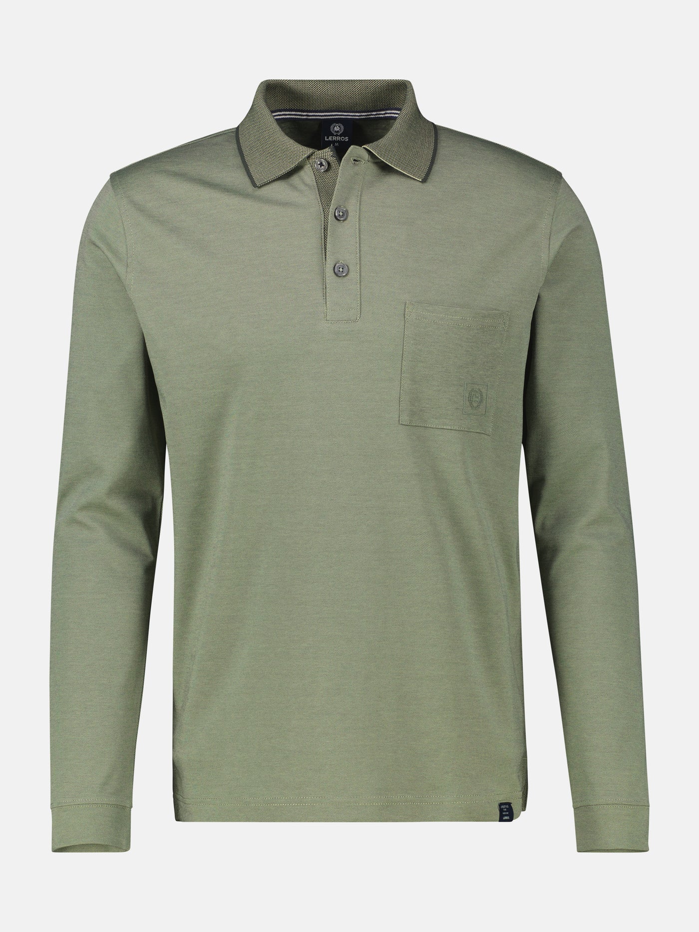 Langarmpolo für Herren in Strukturoptik - LERROS
