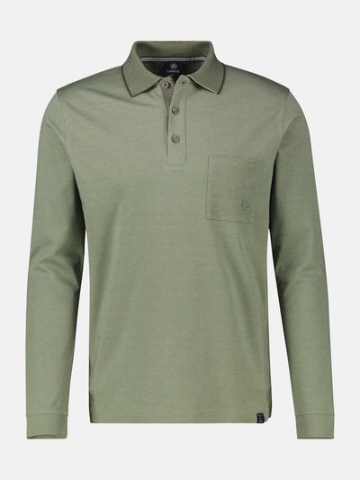 Langarmpolo für Herren in Strukturoptik - LERROS