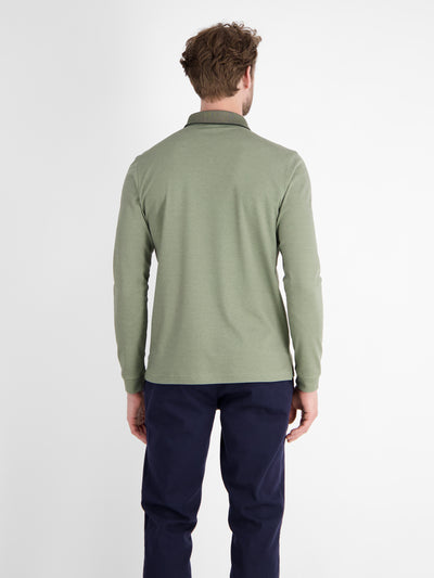 Langarmpolo für Herren in Strukturoptik - LERROS