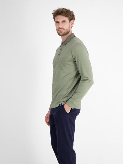 Langarmpolo für Herren in Strukturoptik - LERROS