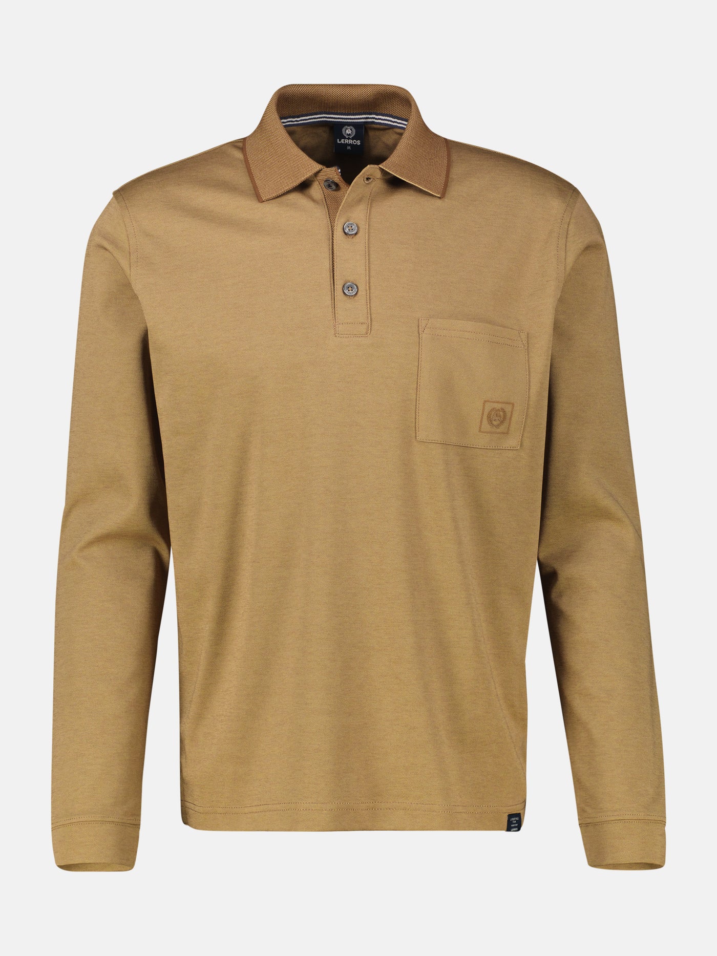 Langarmpolo für Herren in Strukturoptik - LERROS