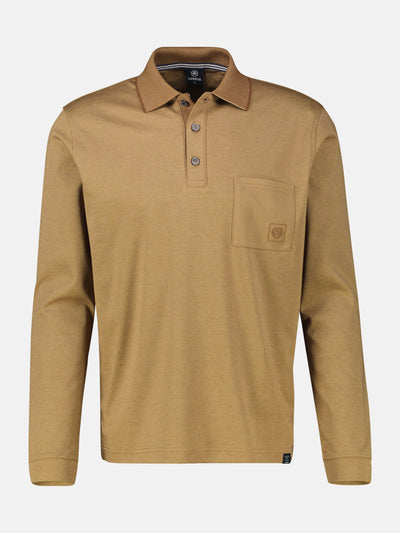 Langarmpolo für Herren in Strukturoptik - LERROS