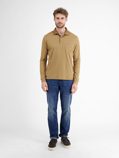 Langarmpolo für Herren in Strukturoptik - LERROS