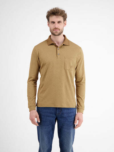 Langarmpolo für Herren in Strukturoptik - LERROS