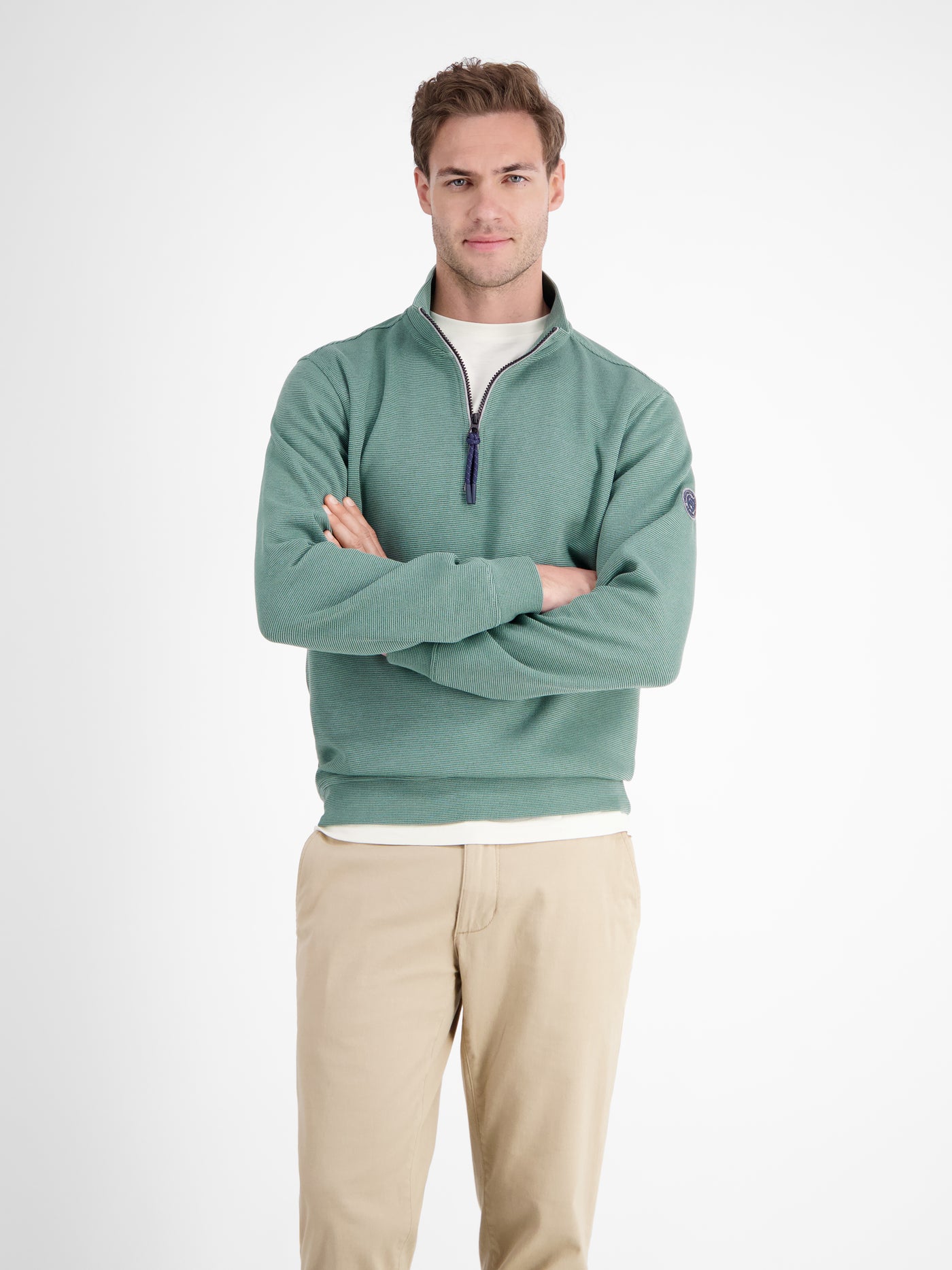 Unifarbener Sweattroyer für Herren - LERROS