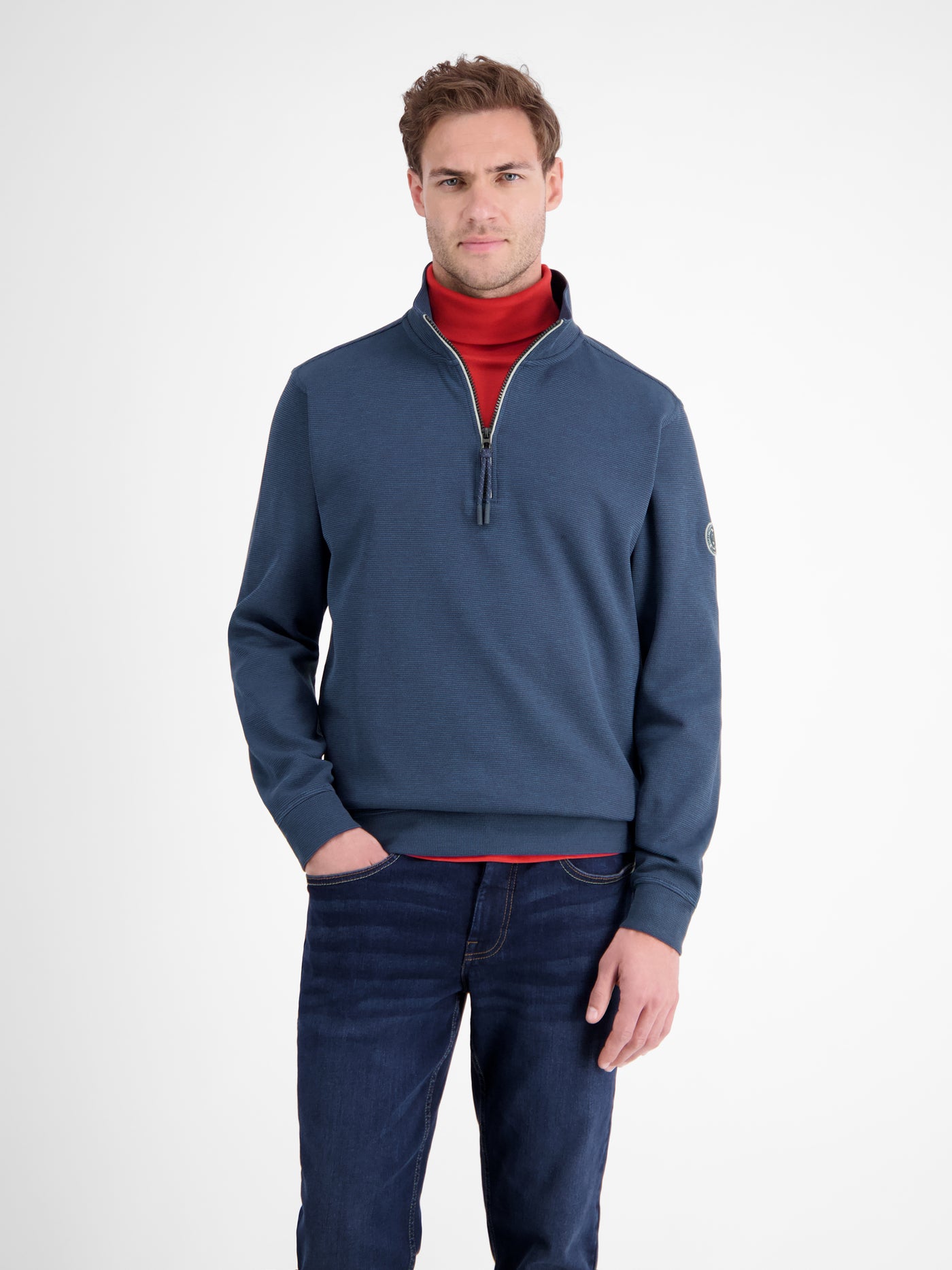 Unifarbener Sweattroyer für Herren - LERROS