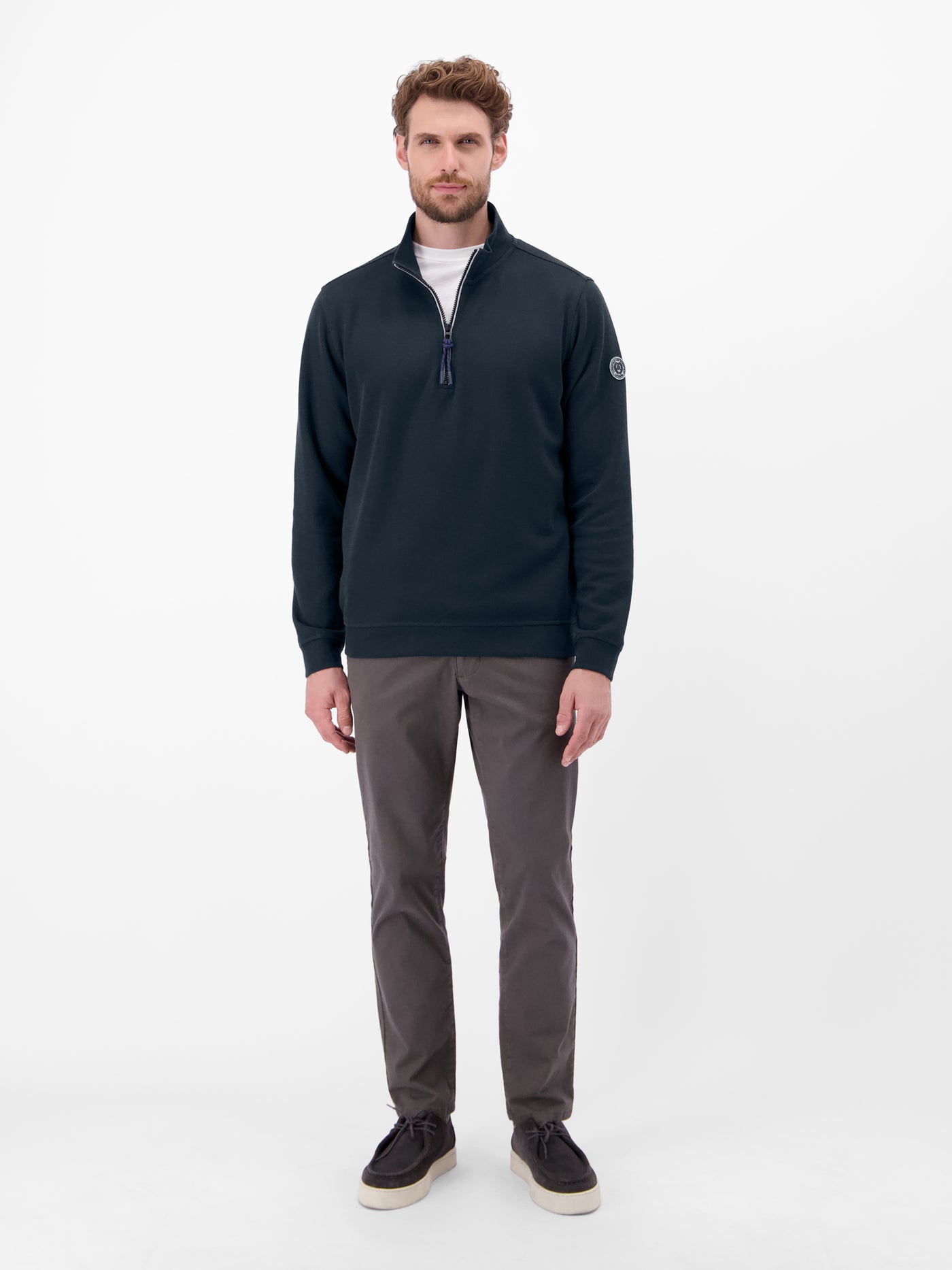 Unifarbener Sweattroyer für Herren - LERROS