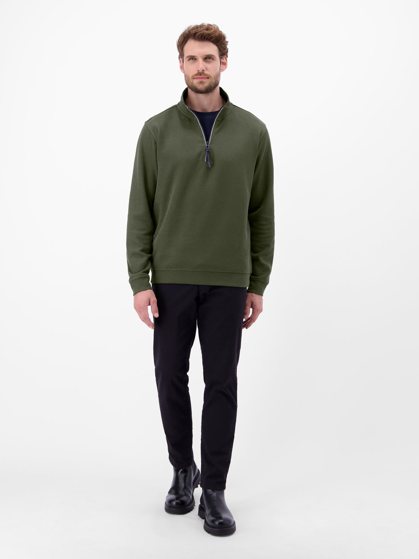 Unifarbener Sweattroyer für Herren - LERROS