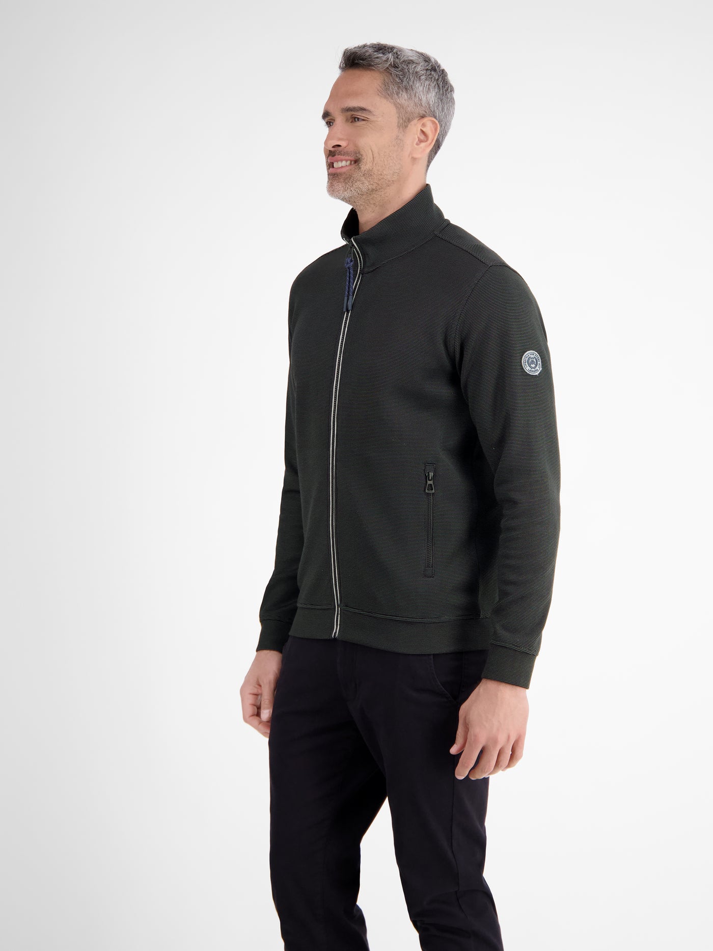 Sweatjacke in weicher Strukturqualität - LERROS