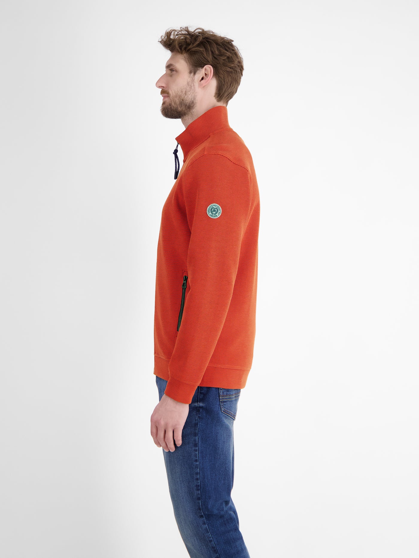 Sweatjacke in weicher Strukturqualität - LERROS