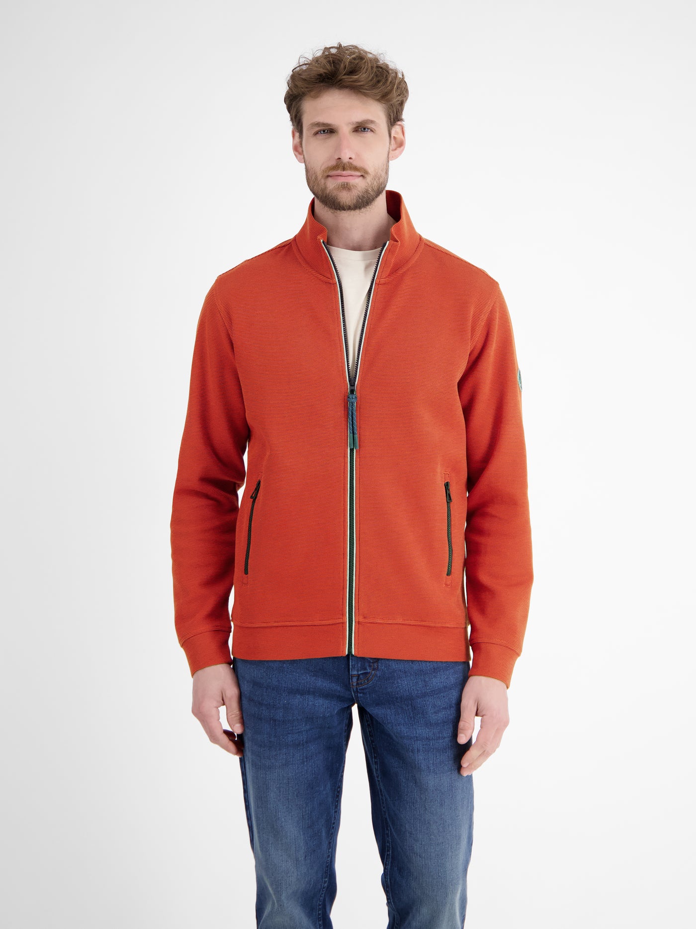 Sweatjacke in weicher Strukturqualität - LERROS