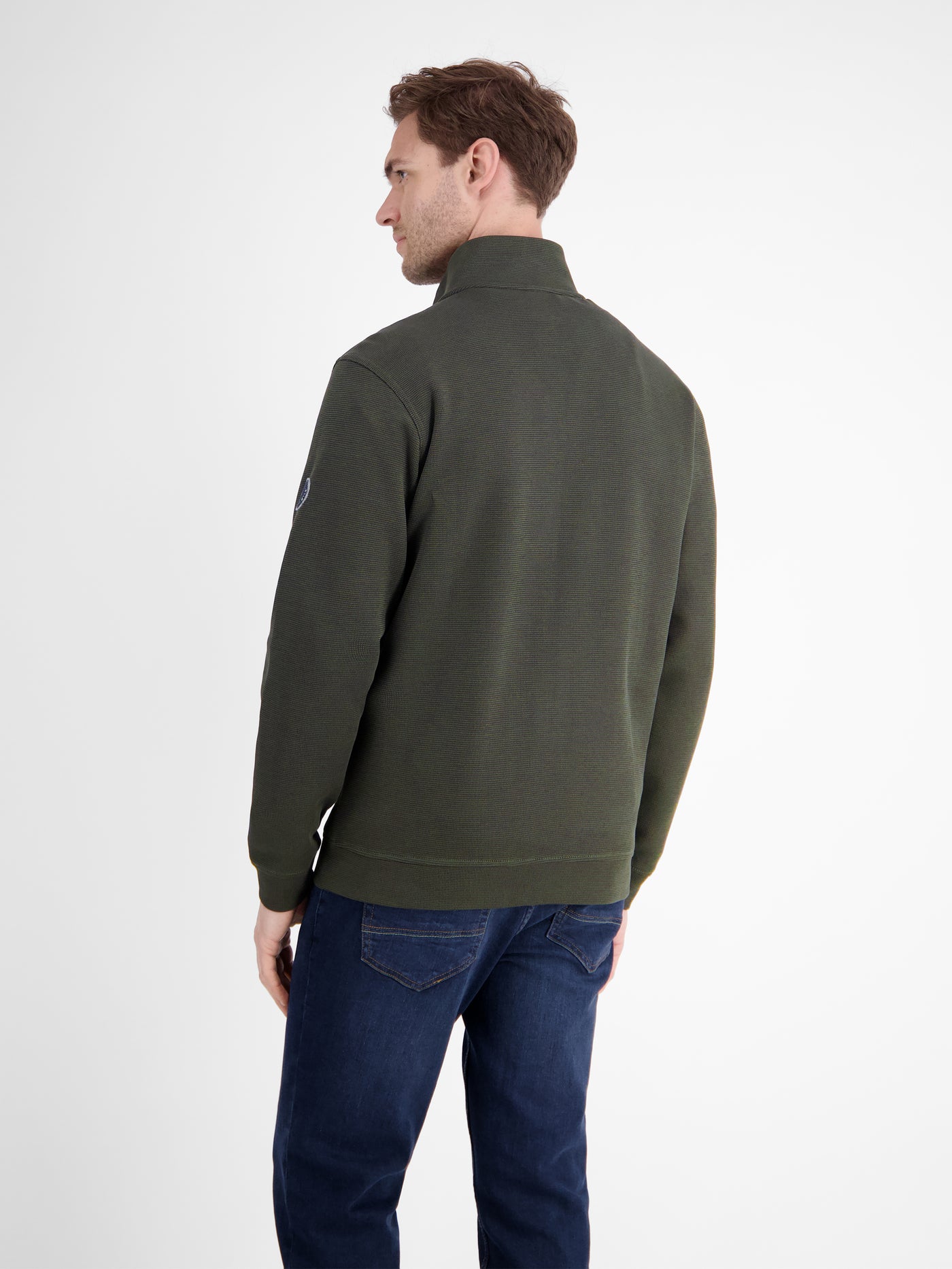 Sweatjacke in weicher Strukturqualität - LERROS