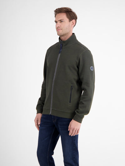 Sweatjacke in weicher Strukturqualität - LERROS