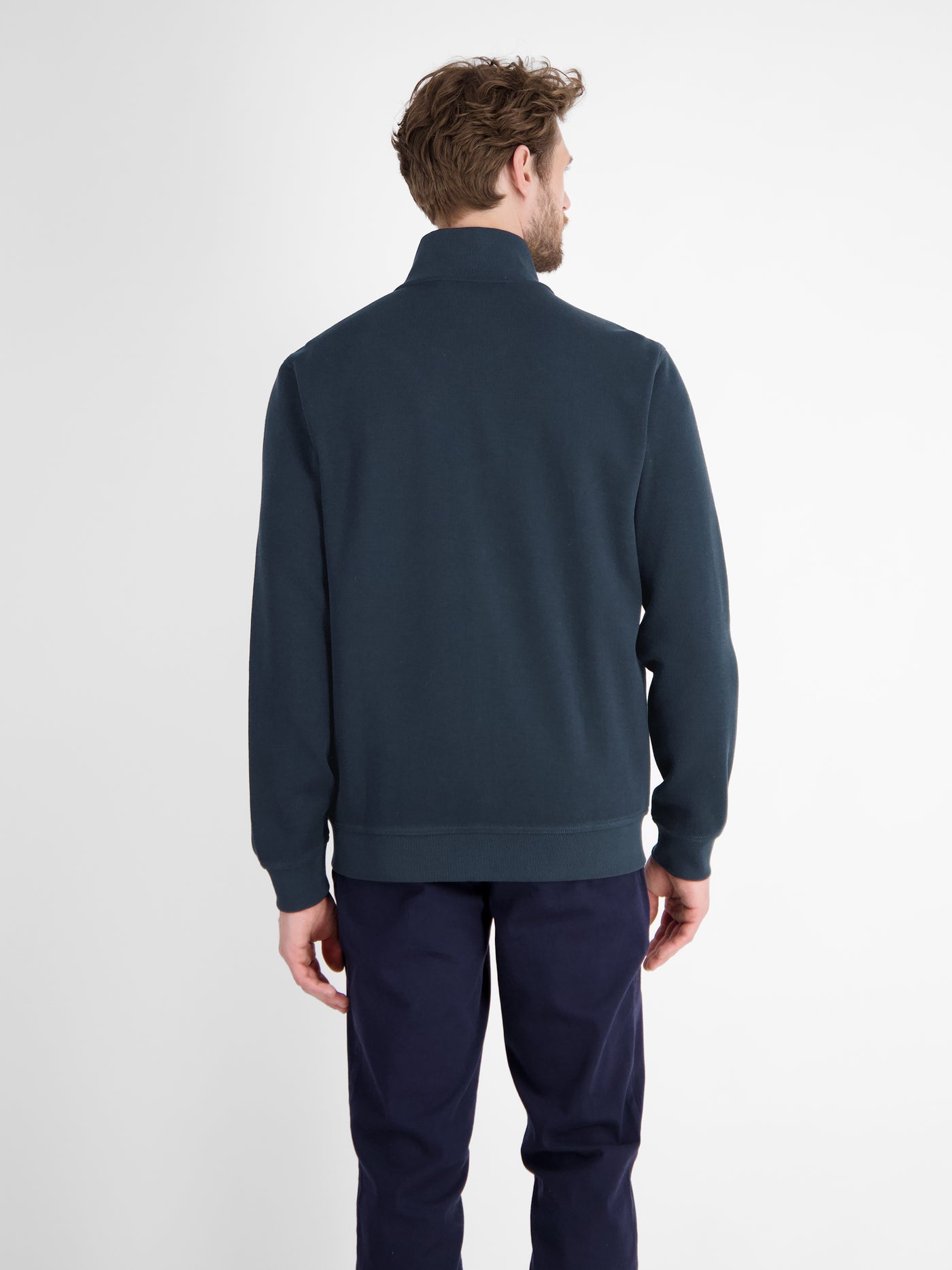 Sweatjacke, sportiv gerippt - LERROS