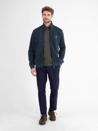 Sweatjacke, sportiv gerippt - LERROS