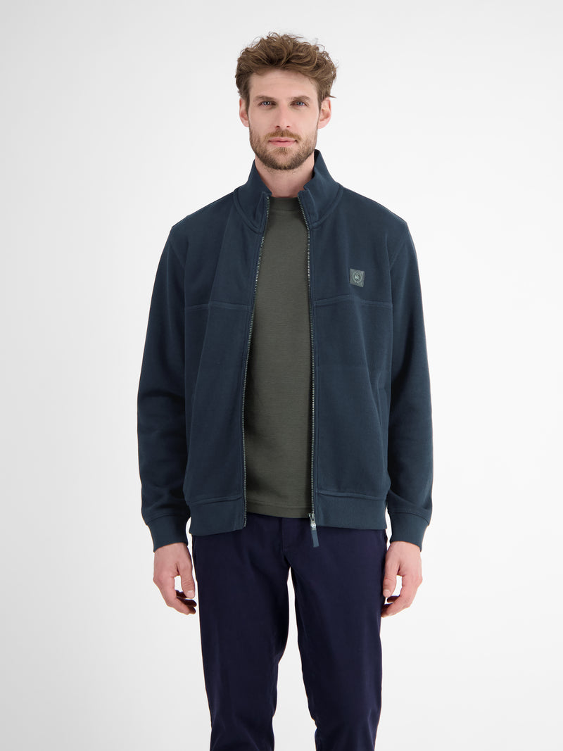 Sweatjacke, sportiv gerippt - LERROS