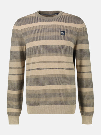 Gestreifter Strickpullover - LERROS