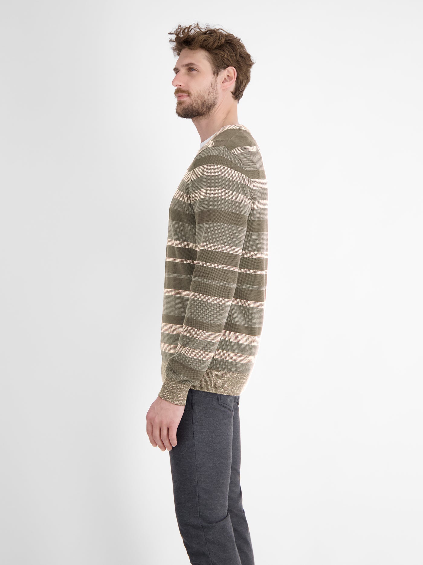 Gestreifter Strickpullover - LERROS