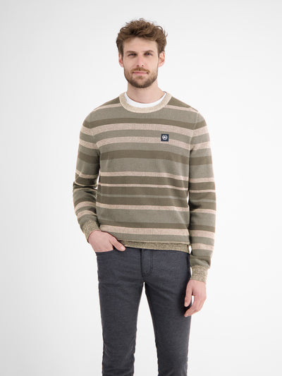 Gestreifter Strickpullover - LERROS