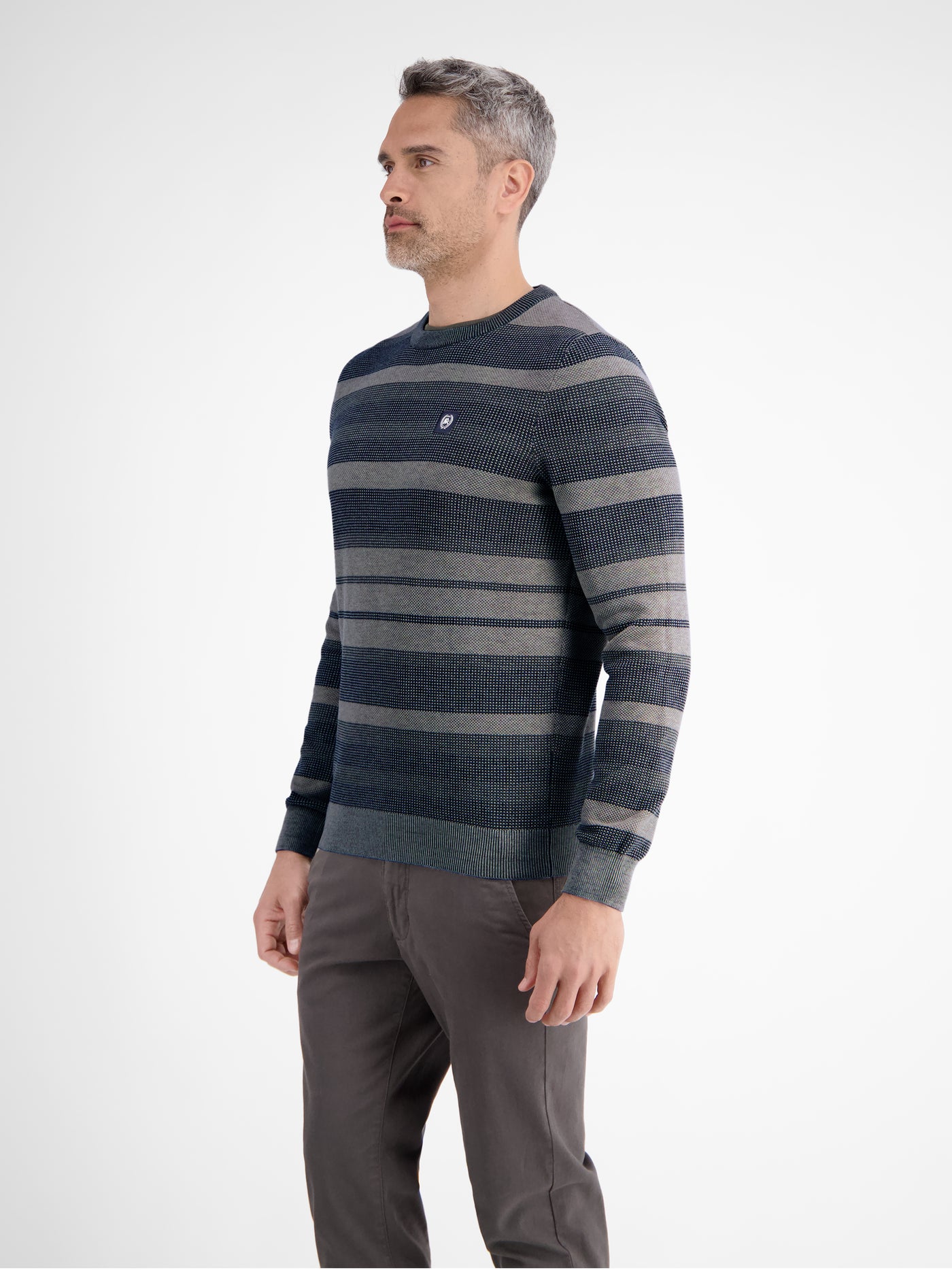 Gestreifter Strickpullover - LERROS