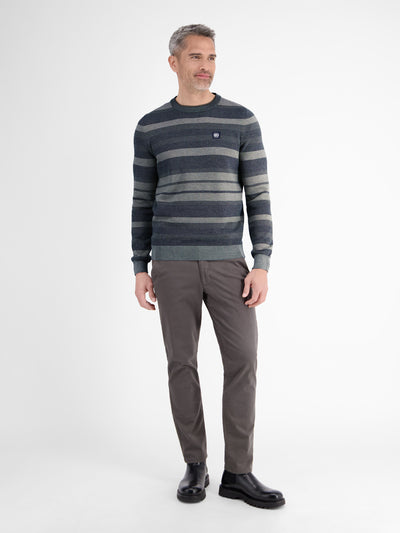 Gestreifter Strickpullover - LERROS