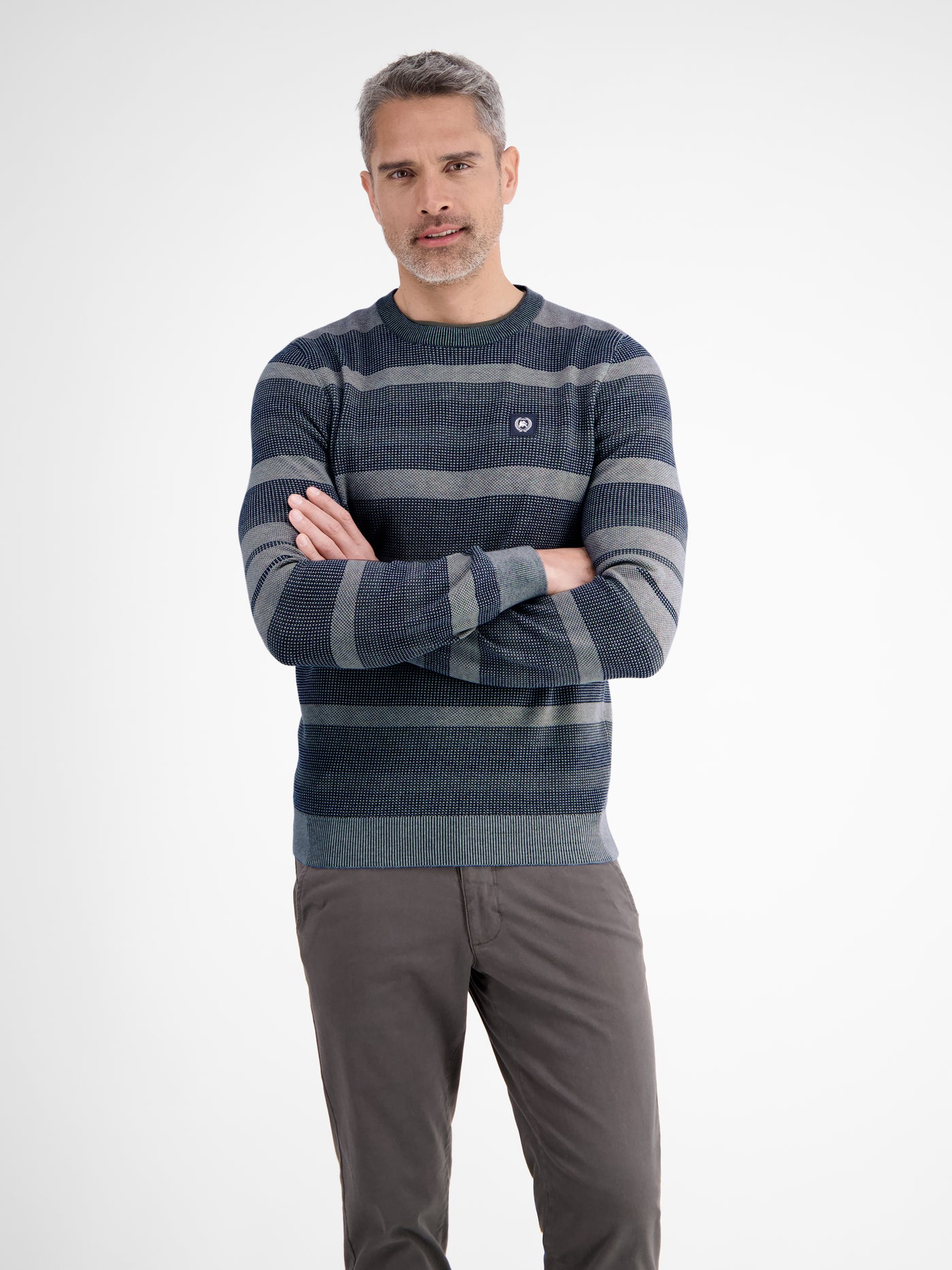 Gestreifter Strickpullover - LERROS