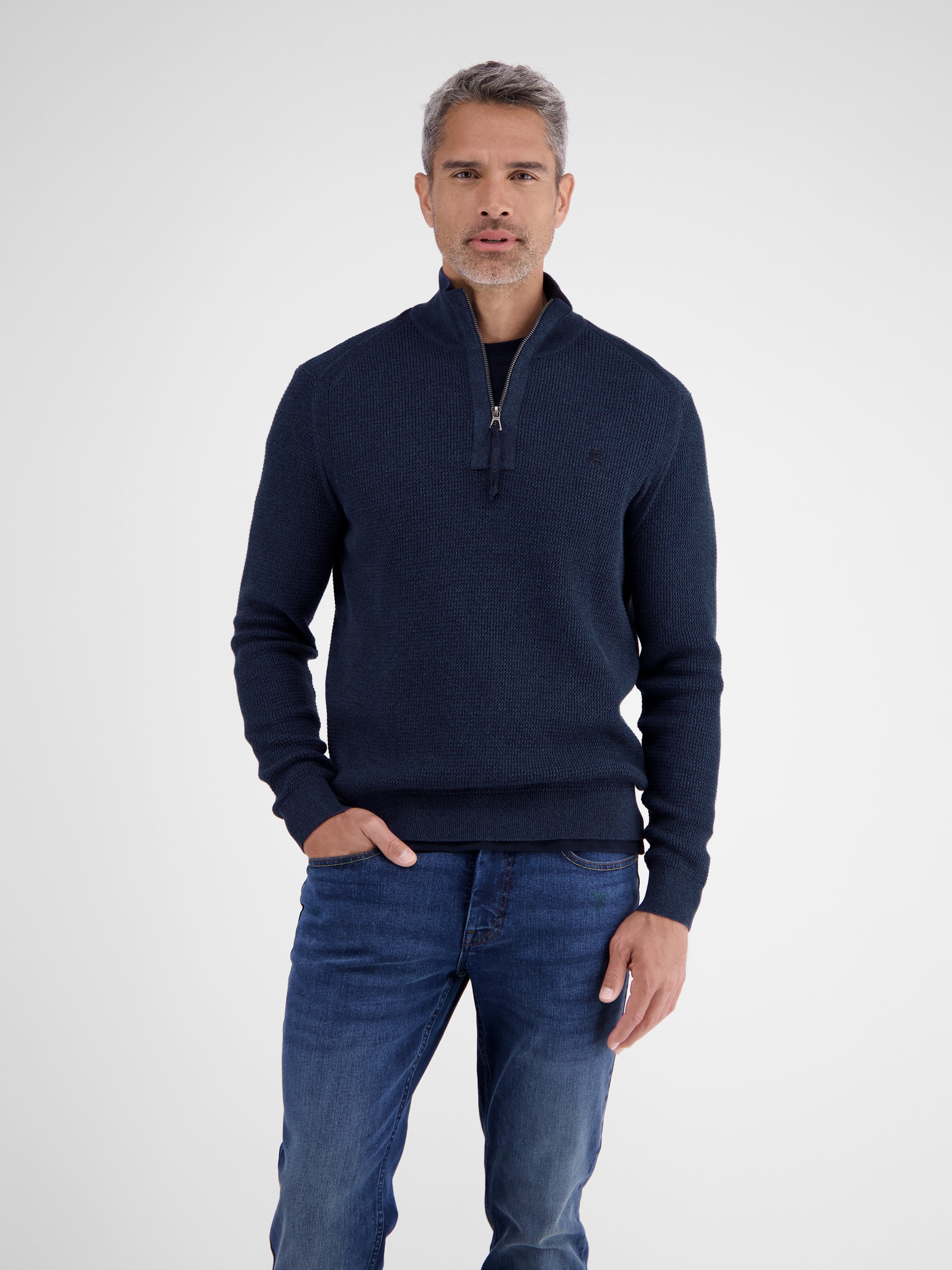 Herren Stricktroyer in Melange-Optik - LERROS