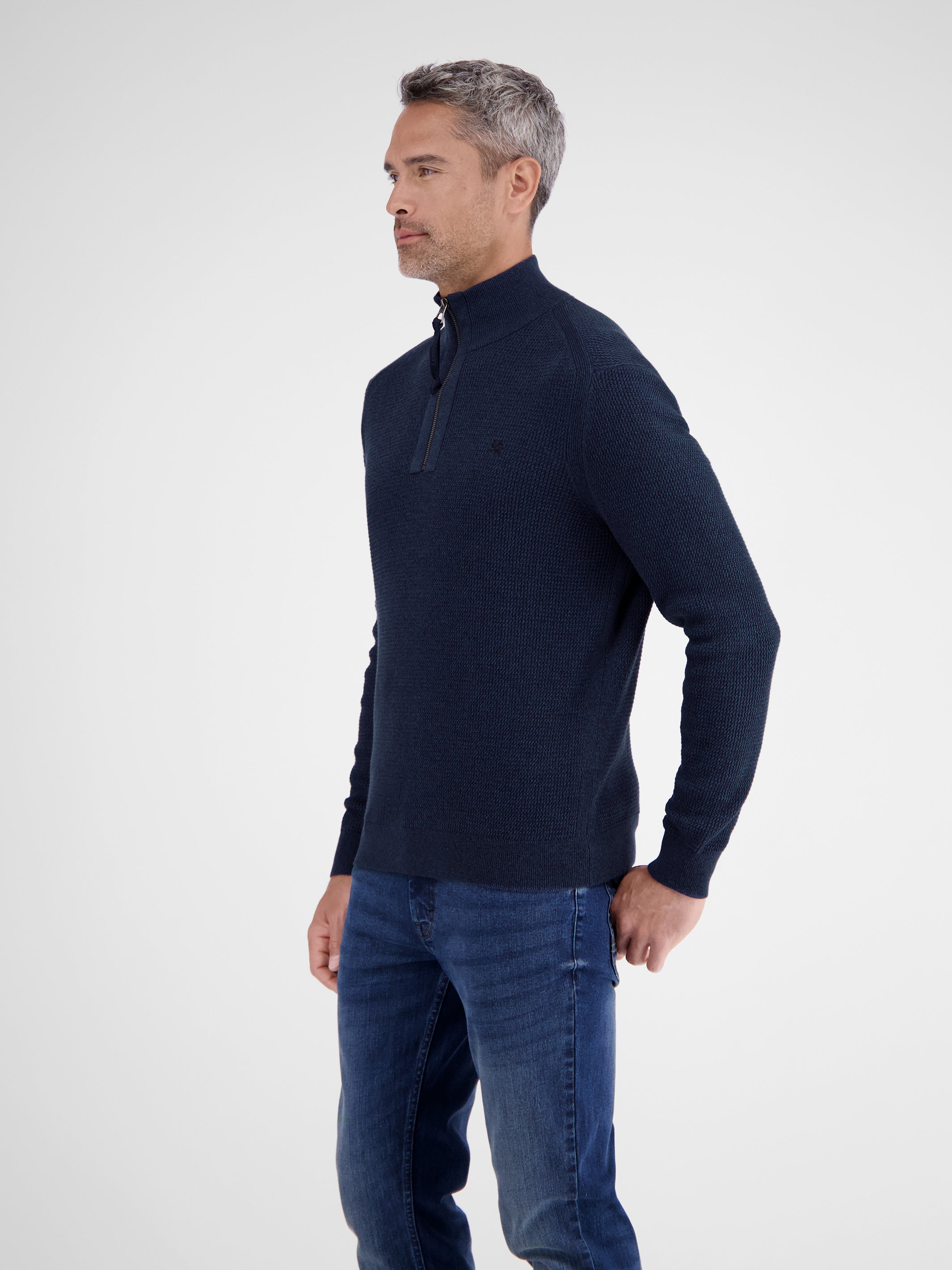 Herren Stricktroyer in Melange-Optik - LERROS