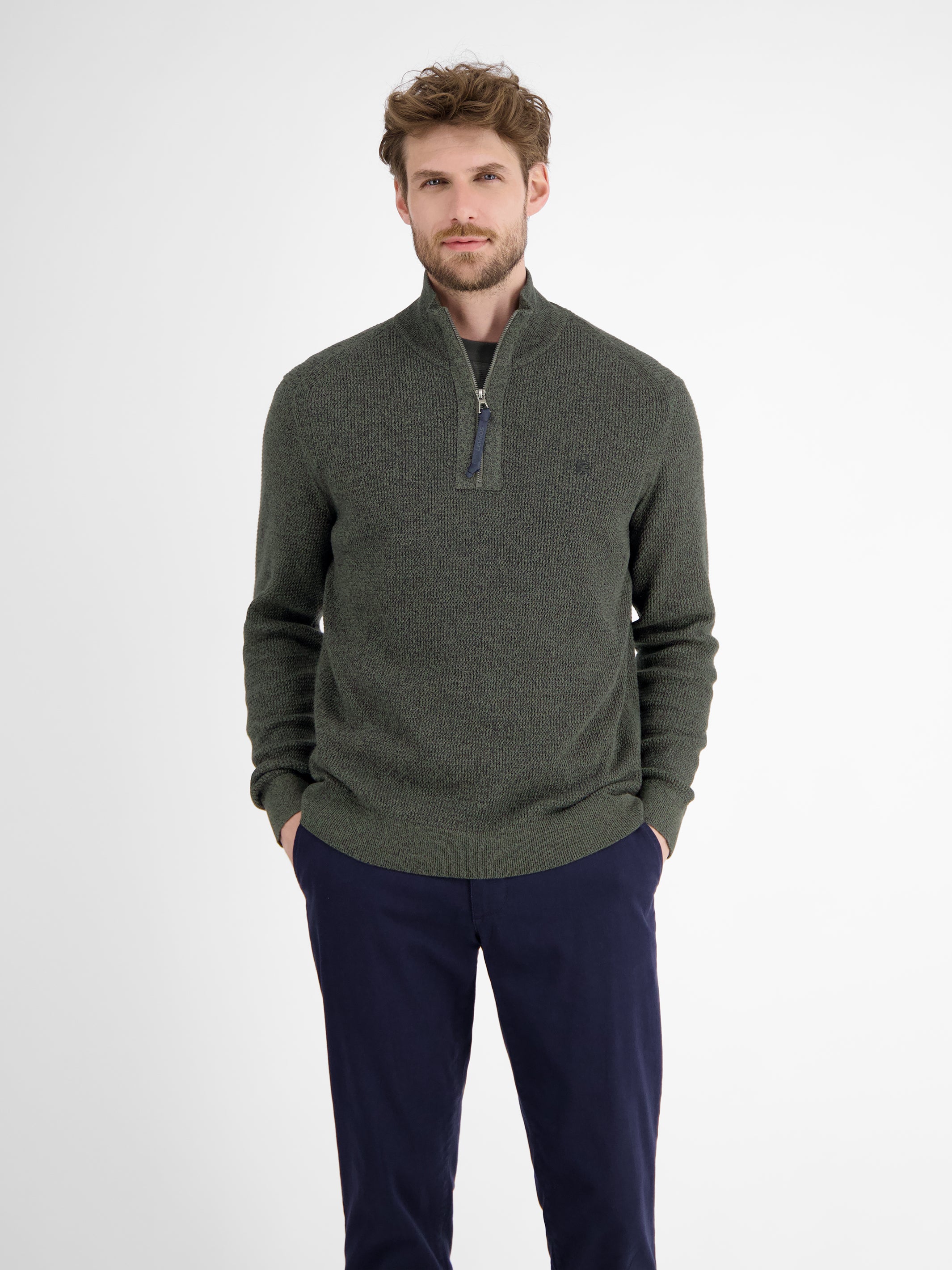 Herren Stricktroyer in Melange-Optik - LERROS