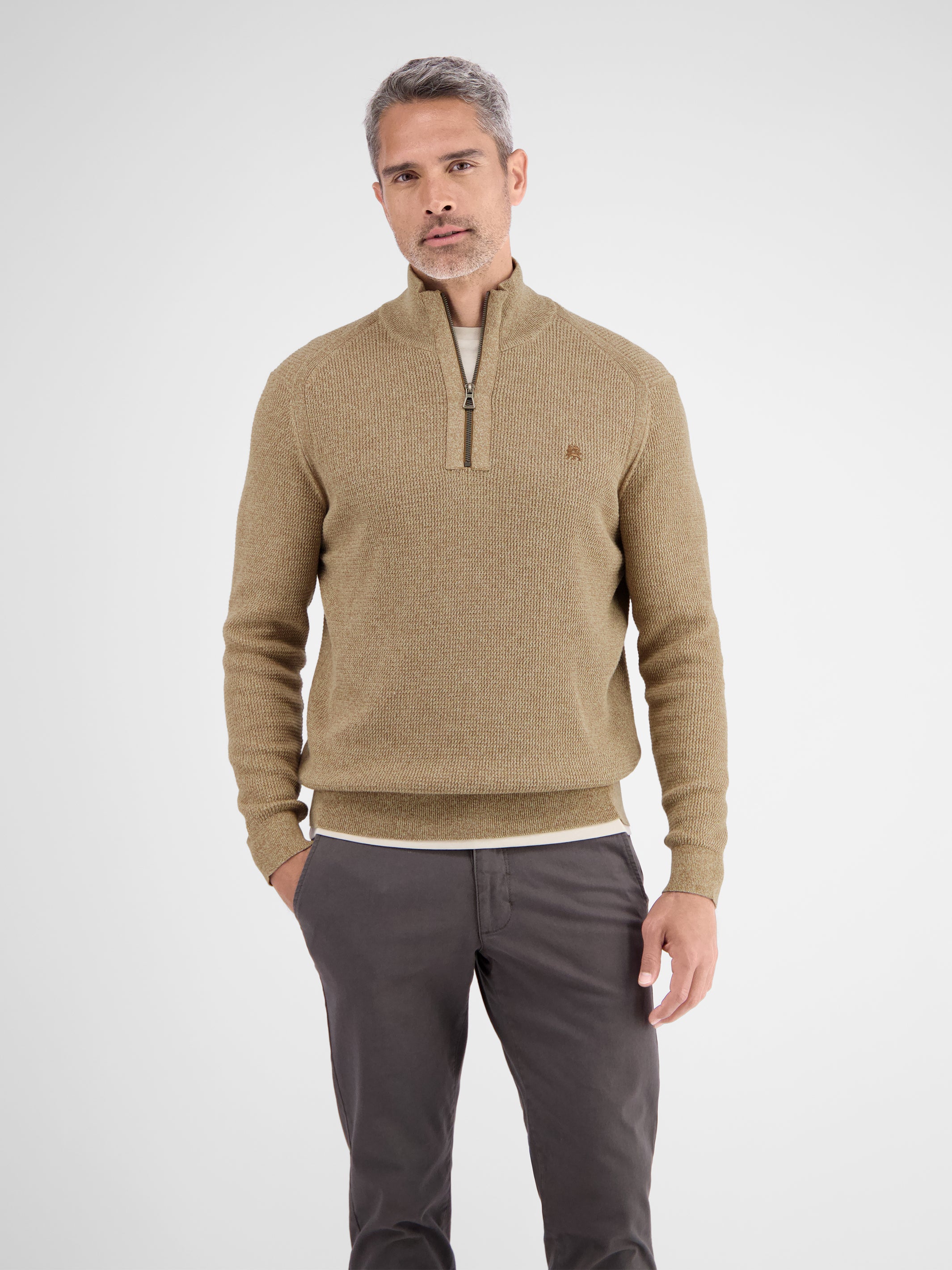 Herren Stricktroyer in Melange-Optik - LERROS