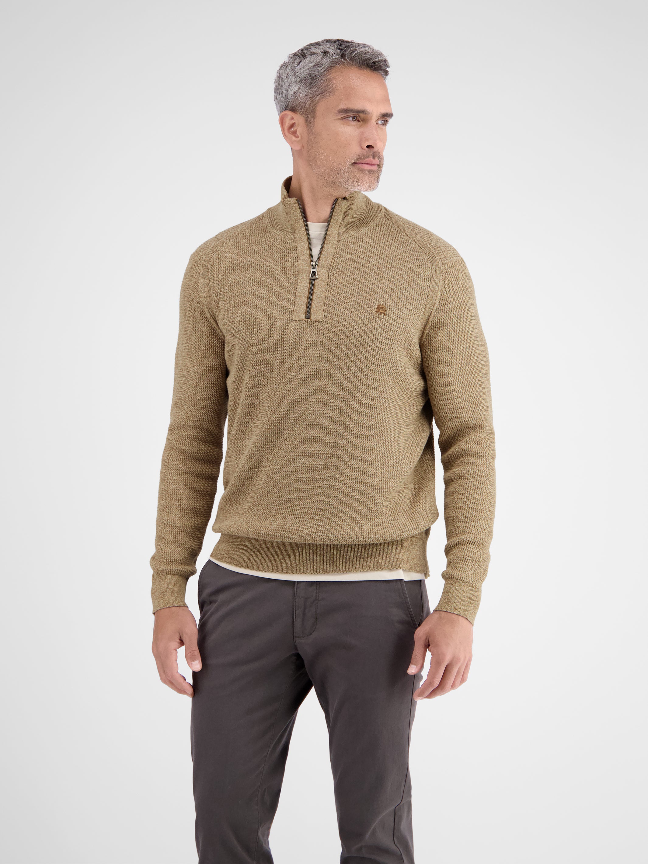 Herren Stricktroyer in Melange-Optik - LERROS