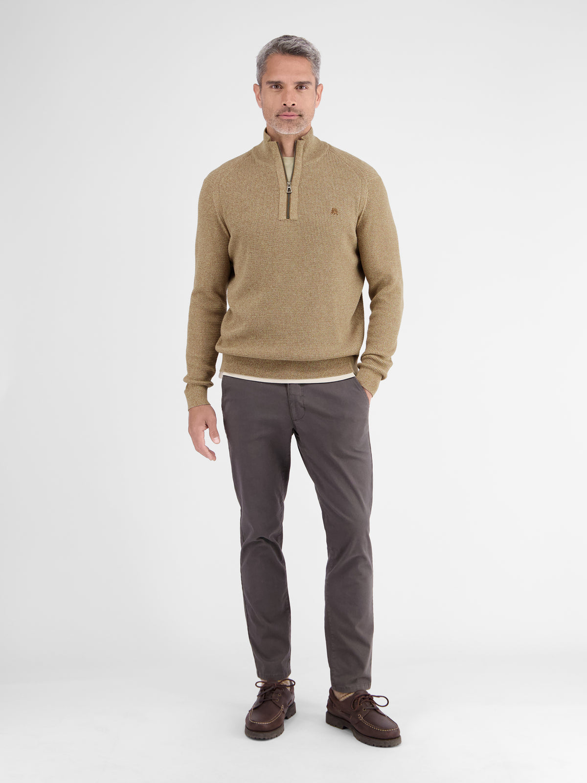 Herren Stricktroyer in Melange-Optik - LERROS