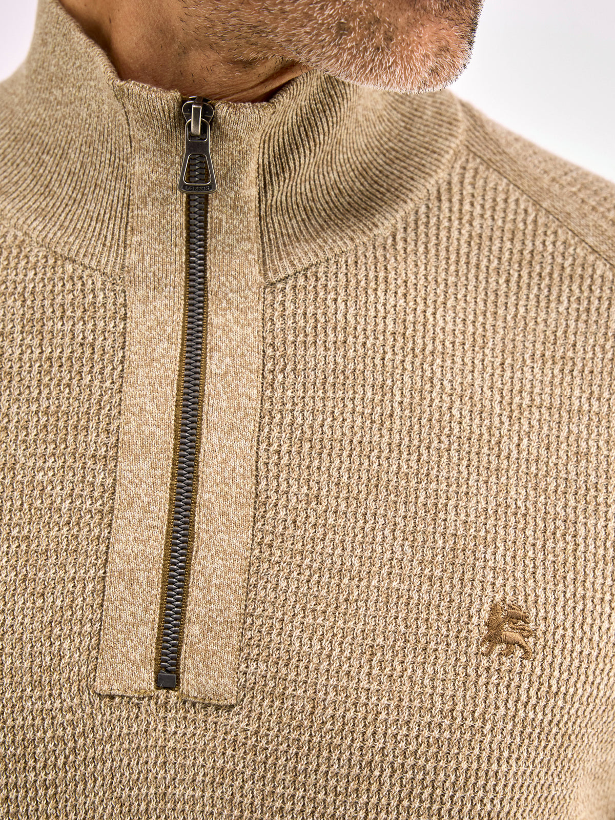 Herren Stricktroyer in Melange-Optik - LERROS