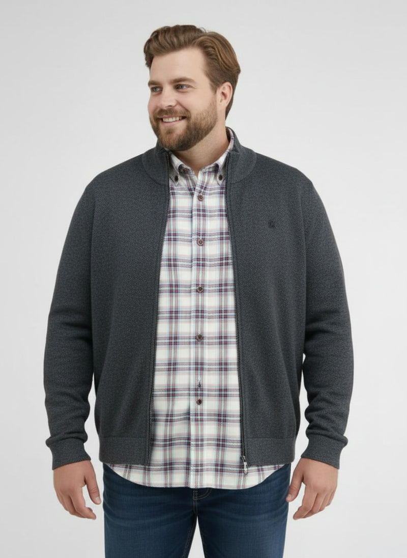 Melange-Strickjacke für Herren - LERROS