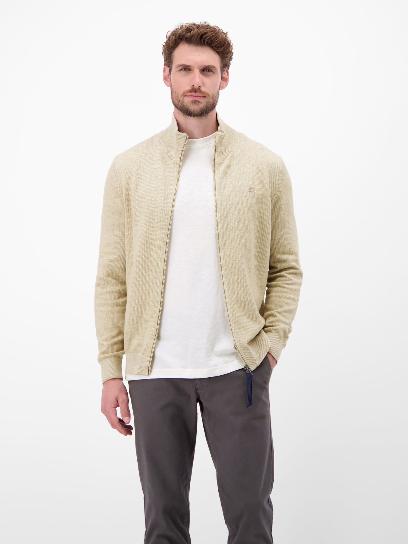 Melange-Strickjacke für Herren - LERROS