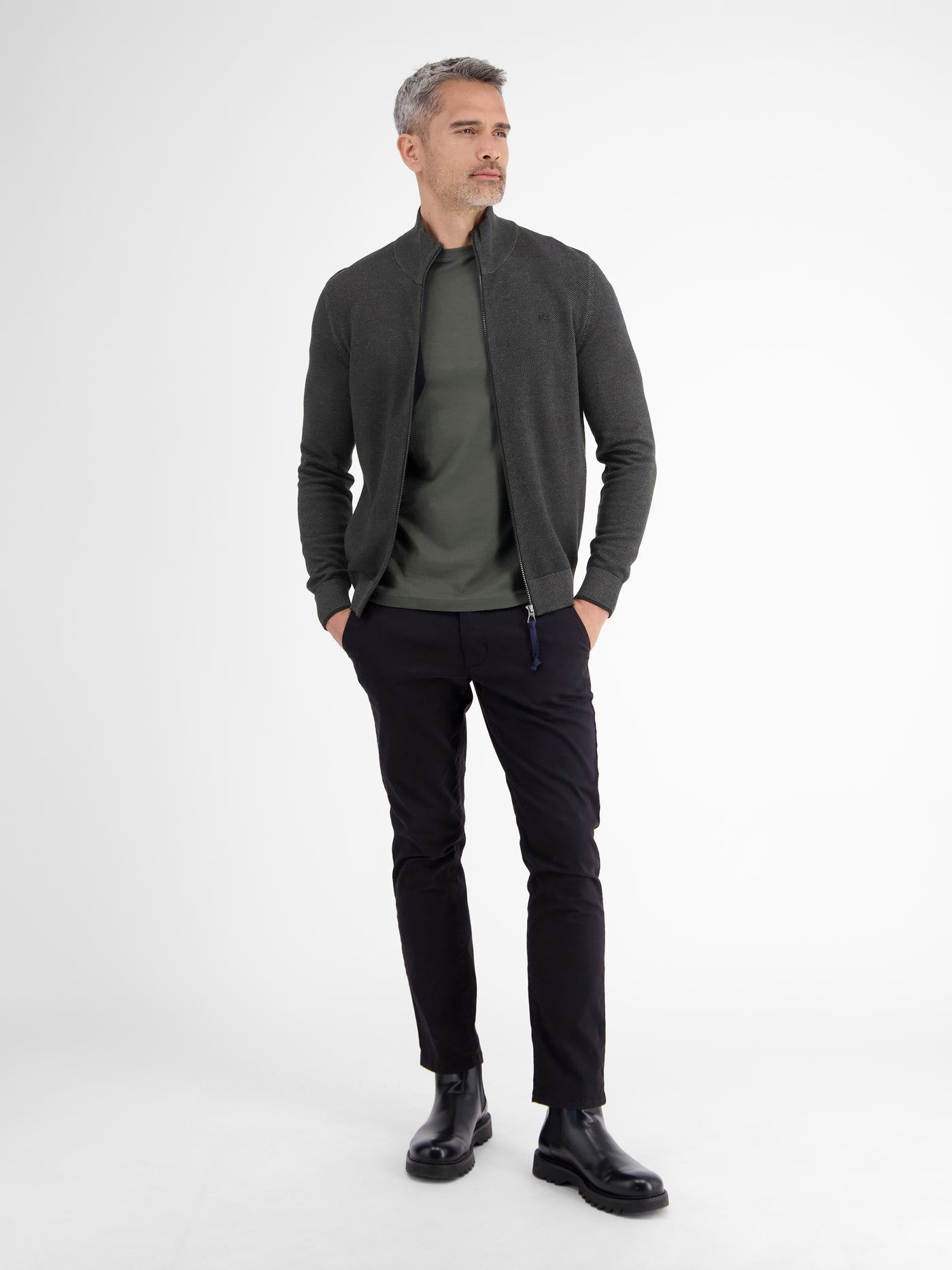 Melange-Strickjacke für Herren - LERROS