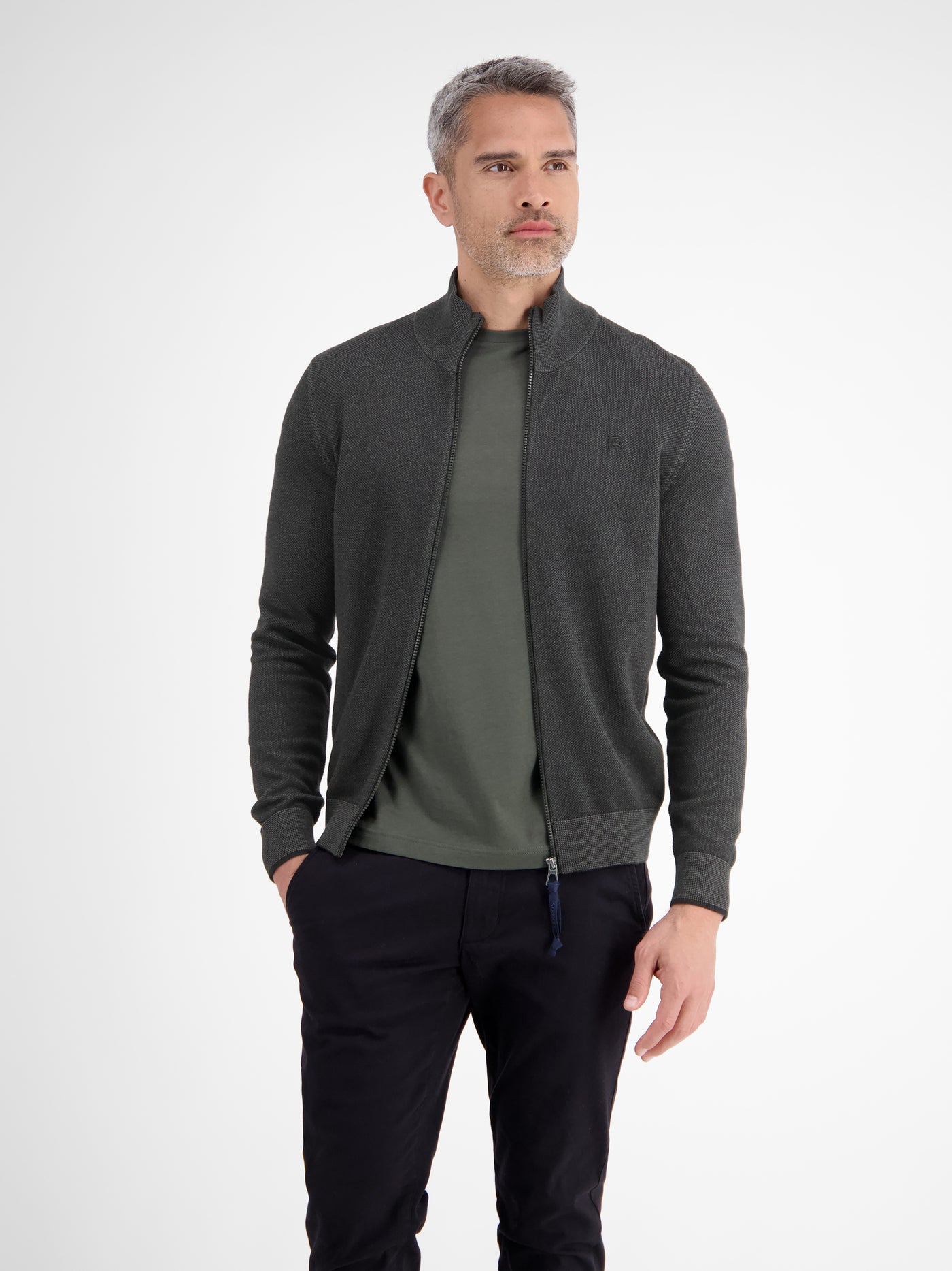 Melange-Strickjacke für Herren - LERROS