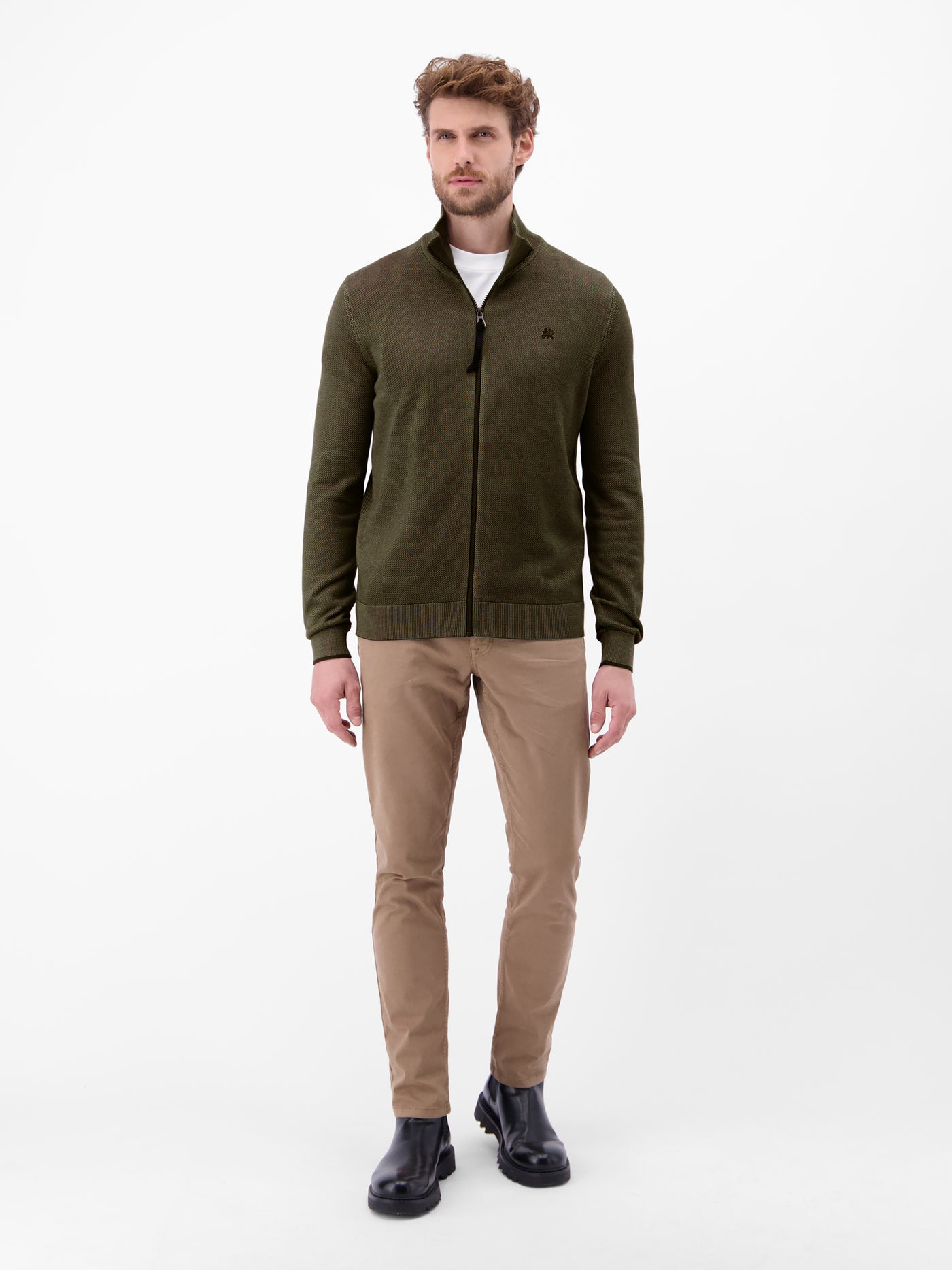 Melange-Strickjacke für Herren - LERROS