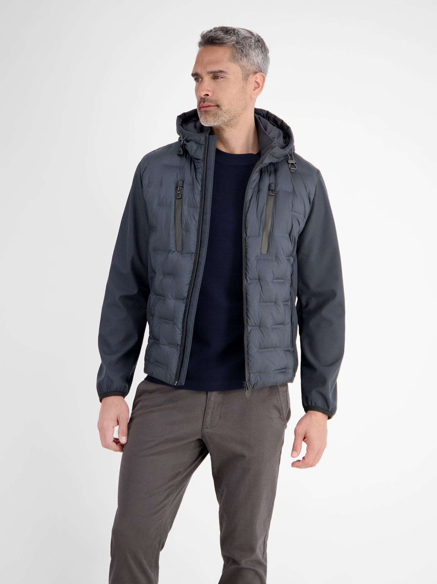 Sportive Hybrid-Jacke mit Steppfront - LERROS