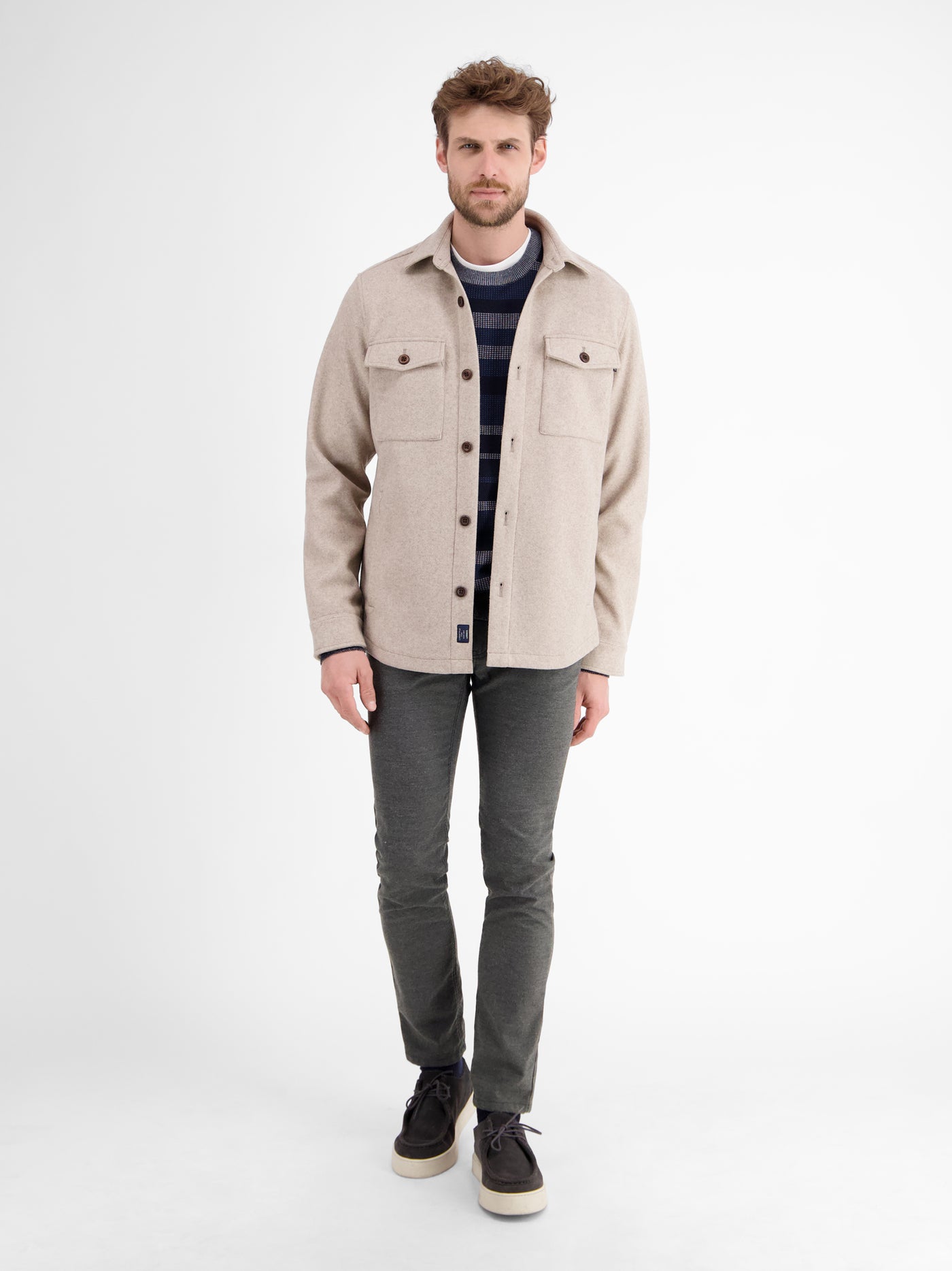 Herren Hose CONLIN in Wolloptik, SLIM FIT - LERROS