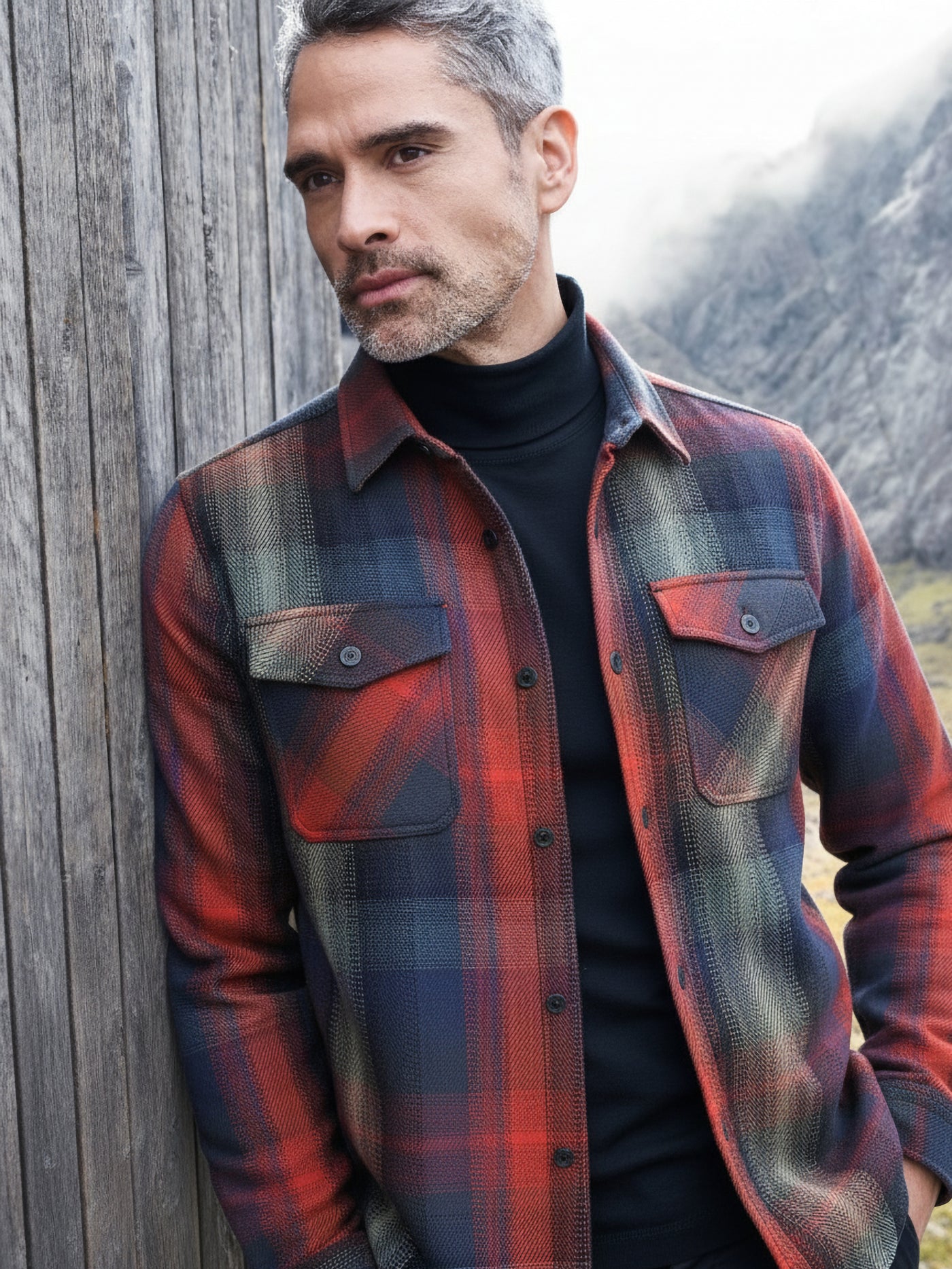 Lumberjack-style shirt jacket, robust, casual, timeless – LERROS