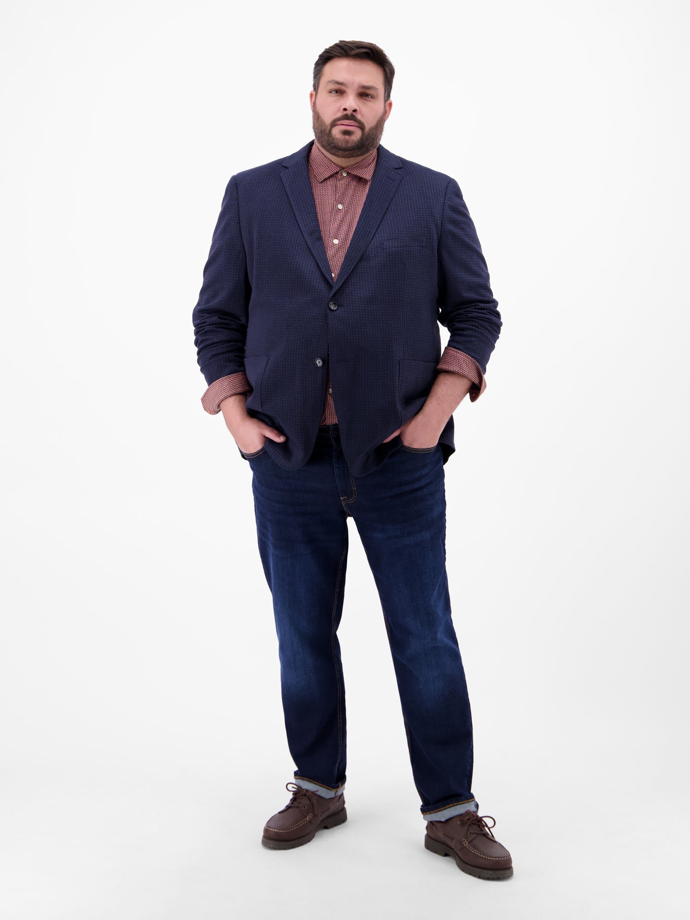 Übergrössen-Hemd mit Minimal-Karomuster